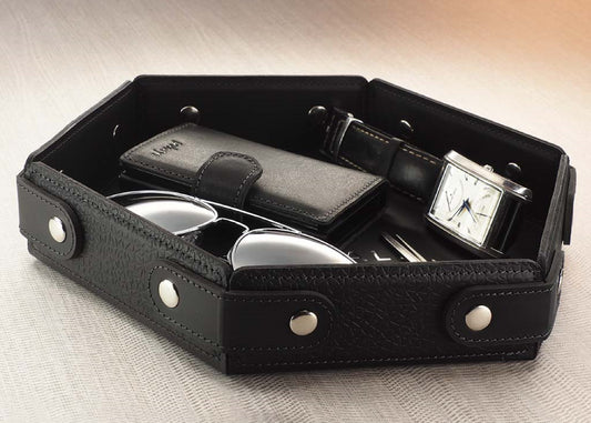 Plateau d'accueil en cuir recyclé PL528101