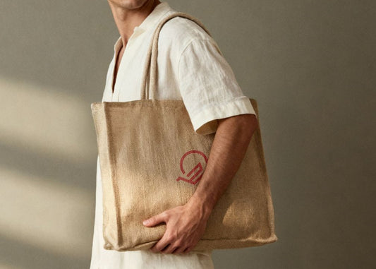 Sac en jute et coton personnalisé