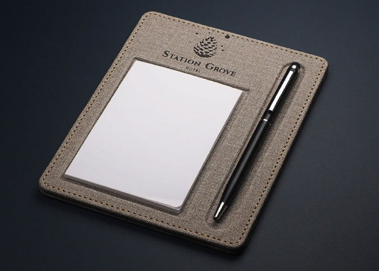 Support bloc note en simili cuir PL136321