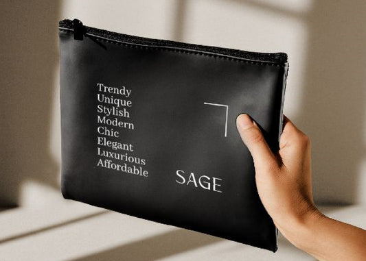 Trousse en PU avec poignée assortie