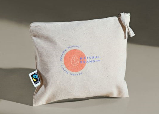 Trousse plate en coton personnalisé